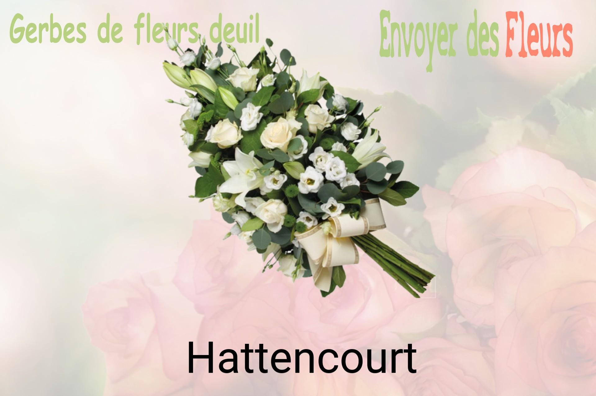 Gerbe de fleurs de deuil livrée à Hattencourt